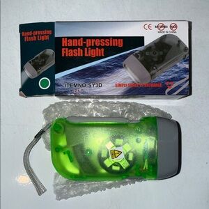 Vibrant Green Hand-Press Flashlight